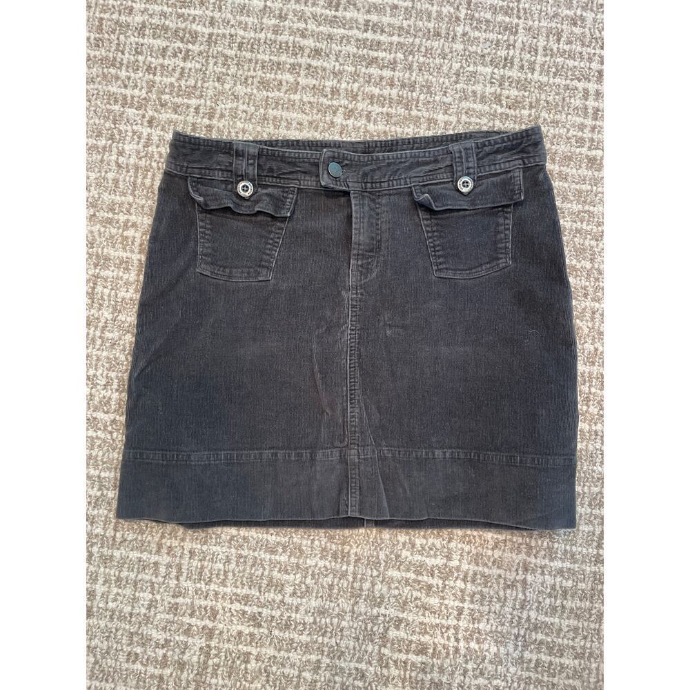 PATAGONIA Gray Corduroy Mini Skirt Sz 10